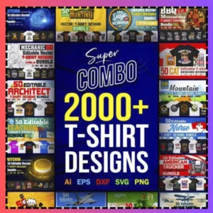 2000 تصميم تيشيرت قابل للتعديل