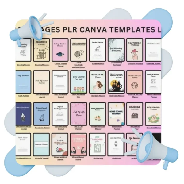 أكثر من 12,000 قالب مخطط Canva PLR مع حقوق إعادة البيع