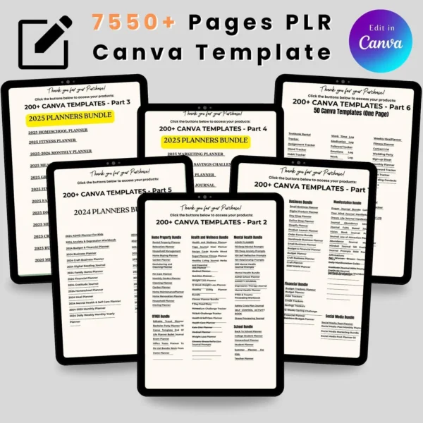 حزمة قوالب Canva PLR